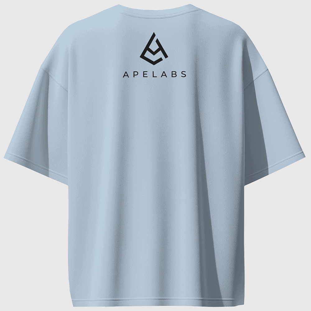 ApeLabs Unisex Tshirt Oversized- Glacier Blue